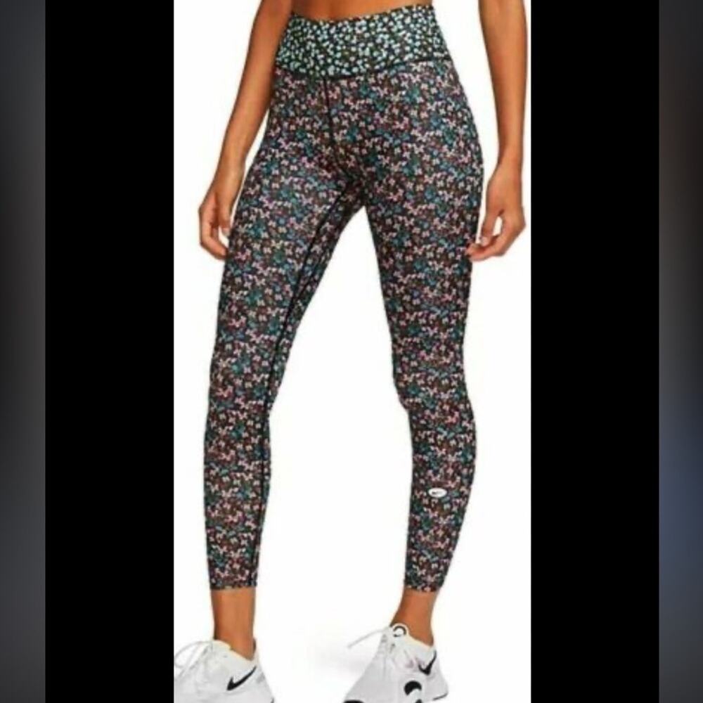 Nike One 7/8 Femme Floral Mixed Print Women's Tights Multicolor size XS